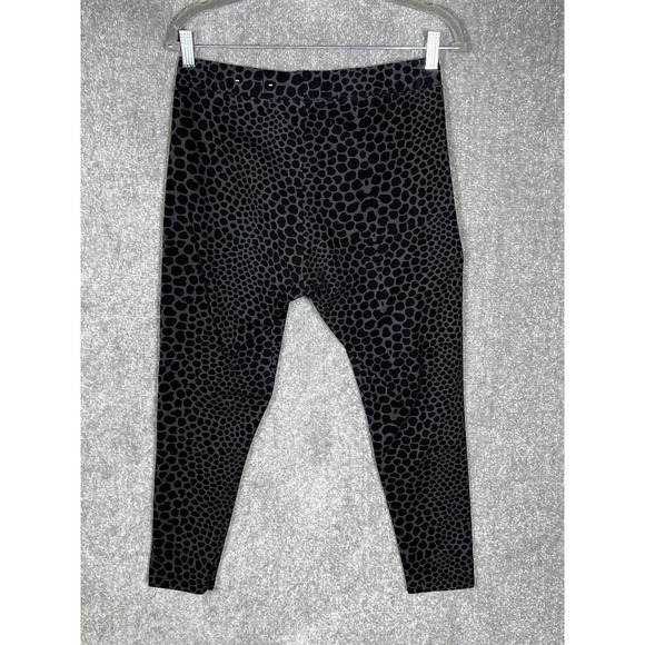 Soft Surroundings Have To Have Animal Print Leggings Womens Size PM Black Gray - Picture 2 of 9